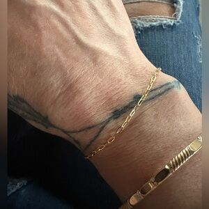 10K Yellow Gold Chain Bracelet 7.5 Inch 1.6mm Lobster Clasp Solid Gold